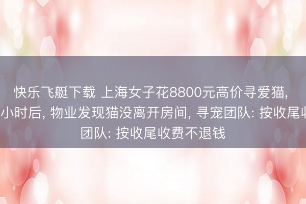 快乐飞艇下载 上海女子花8800元高价寻爱猫， 找了2个半小时后， 物业发现猫没离开房间， 寻宠团队: 按收尾收费不退钱
